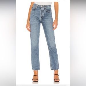 Agolde 90s pinch waist high rise straight leg jean 25 medium wash Navigate